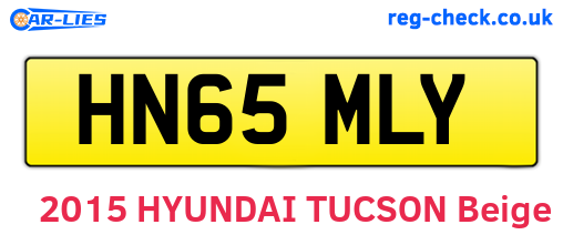 HN65MLY are the vehicle registration plates.