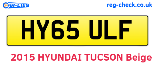 HY65ULF are the vehicle registration plates.