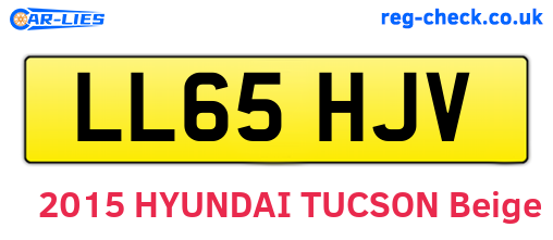 LL65HJV are the vehicle registration plates.