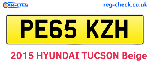 PE65KZH are the vehicle registration plates.