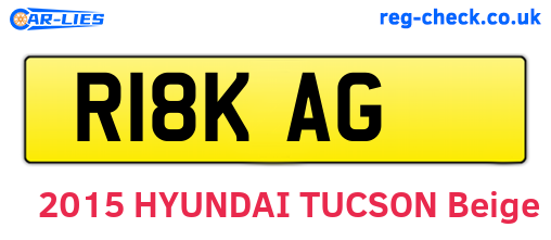 R18KAG are the vehicle registration plates.