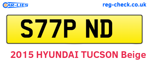 S77PND are the vehicle registration plates.
