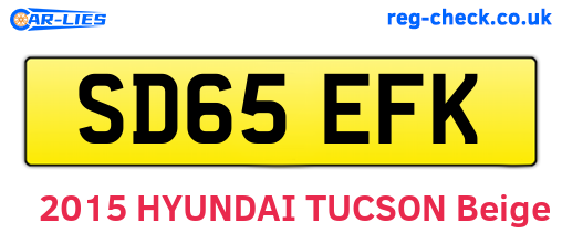 SD65EFK are the vehicle registration plates.