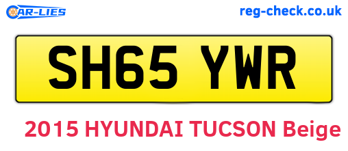 SH65YWR are the vehicle registration plates.