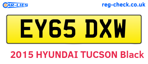 EY65DXW are the vehicle registration plates.