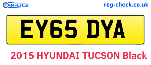 EY65DYA are the vehicle registration plates.