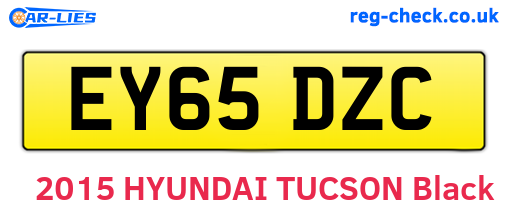 EY65DZC are the vehicle registration plates.