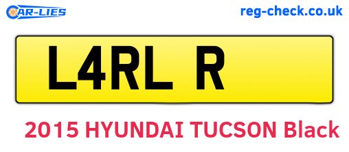 L4RLR are the vehicle registration plates.