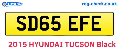 SD65EFE are the vehicle registration plates.