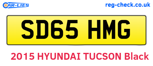 SD65HMG are the vehicle registration plates.