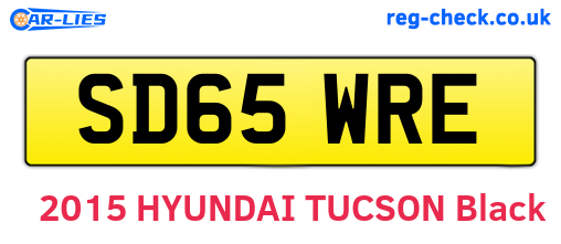 SD65WRE are the vehicle registration plates.