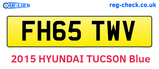 FH65TWV are the vehicle registration plates.