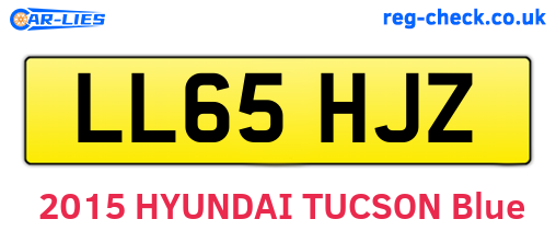 LL65HJZ are the vehicle registration plates.