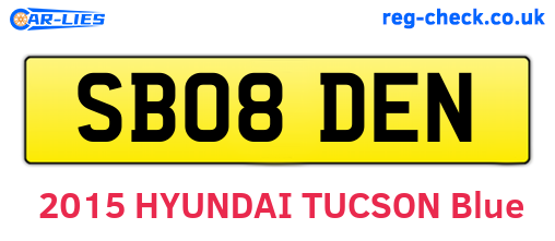 SB08DEN are the vehicle registration plates.