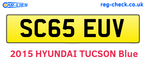 SC65EUV are the vehicle registration plates.