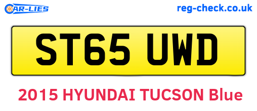 ST65UWD are the vehicle registration plates.