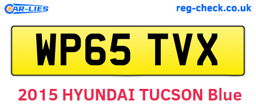 WP65TVX are the vehicle registration plates.