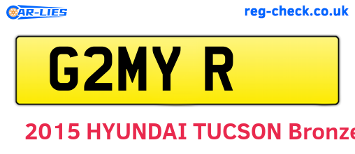 G2MYR are the vehicle registration plates.