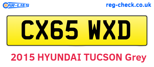 CX65WXD are the vehicle registration plates.