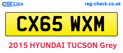 CX65WXM are the vehicle registration plates.