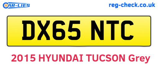 DX65NTC are the vehicle registration plates.