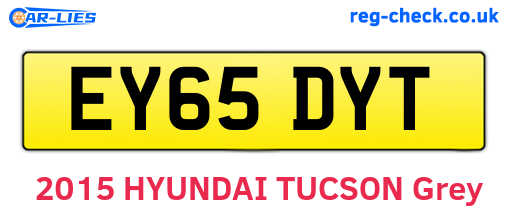 EY65DYT are the vehicle registration plates.