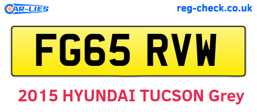 FG65RVW are the vehicle registration plates.