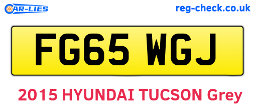 FG65WGJ are the vehicle registration plates.