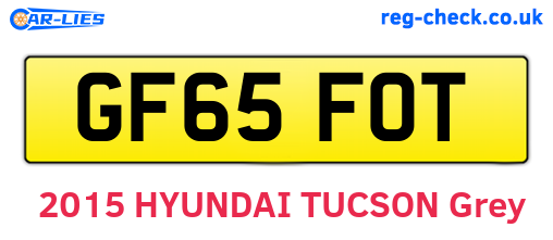 GF65FOT are the vehicle registration plates.