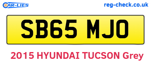SB65MJO are the vehicle registration plates.