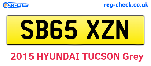 SB65XZN are the vehicle registration plates.