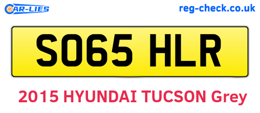SO65HLR are the vehicle registration plates.
