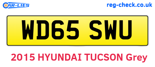 WD65SWU are the vehicle registration plates.