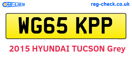 WG65KPP are the vehicle registration plates.