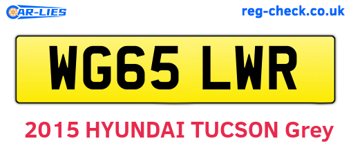 WG65LWR are the vehicle registration plates.