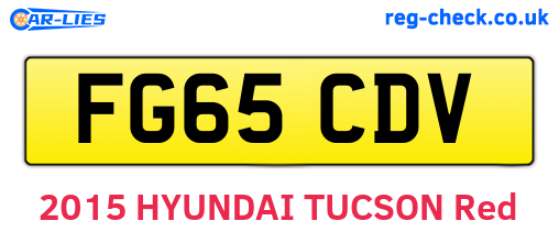 FG65CDV are the vehicle registration plates.