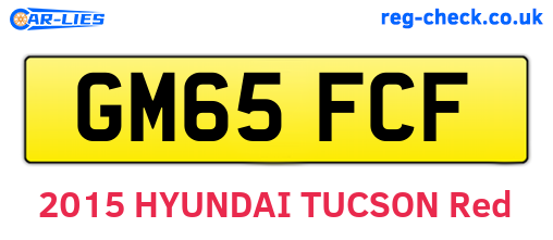 GM65FCF are the vehicle registration plates.