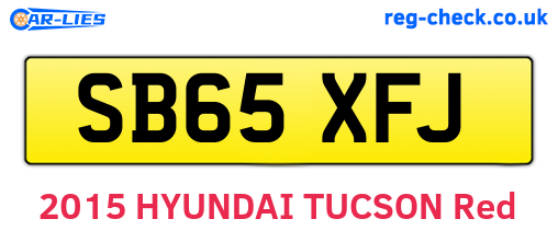 SB65XFJ are the vehicle registration plates.