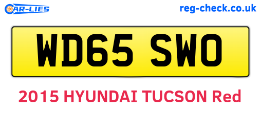 WD65SWO are the vehicle registration plates.