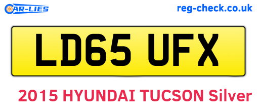LD65UFX are the vehicle registration plates.
