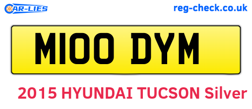 M100DYM are the vehicle registration plates.