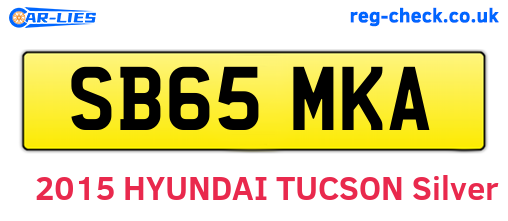SB65MKA are the vehicle registration plates.