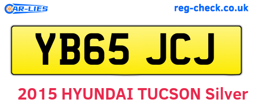 YB65JCJ are the vehicle registration plates.