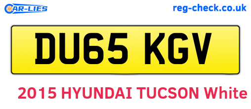 DU65KGV are the vehicle registration plates.