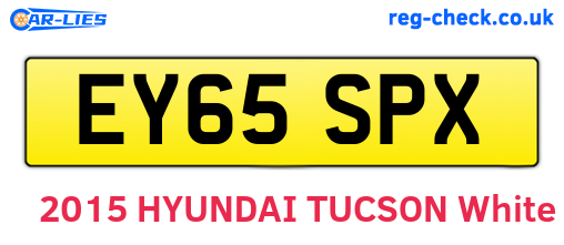 EY65SPX are the vehicle registration plates.