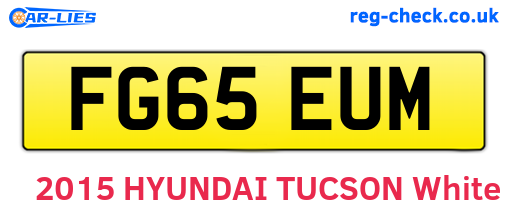 FG65EUM are the vehicle registration plates.