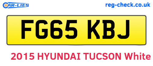 FG65KBJ are the vehicle registration plates.