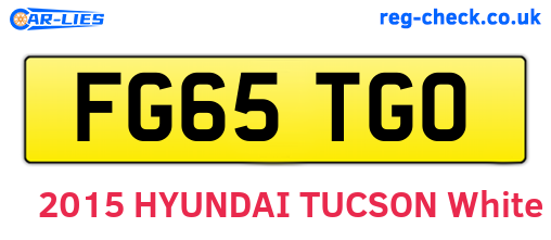FG65TGO are the vehicle registration plates.
