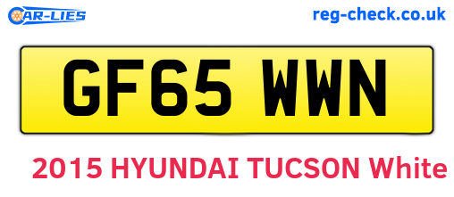 GF65WWN are the vehicle registration plates.