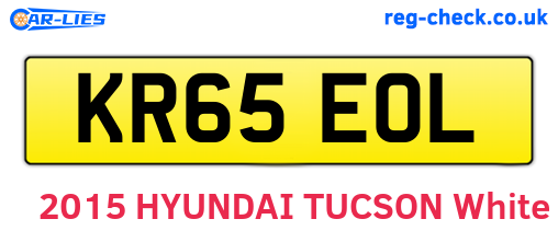 KR65EOL are the vehicle registration plates.